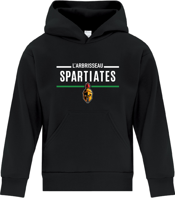 FONDATION DE L'ÉCOLE L'ARBRISSEAU (SPARTIATES) - ATCY2500 Chandail À Capuchon En Molleton Everyday Pour Jeunes - DTF. DTF-2512 (AV) OU DTF-2513 (AV)